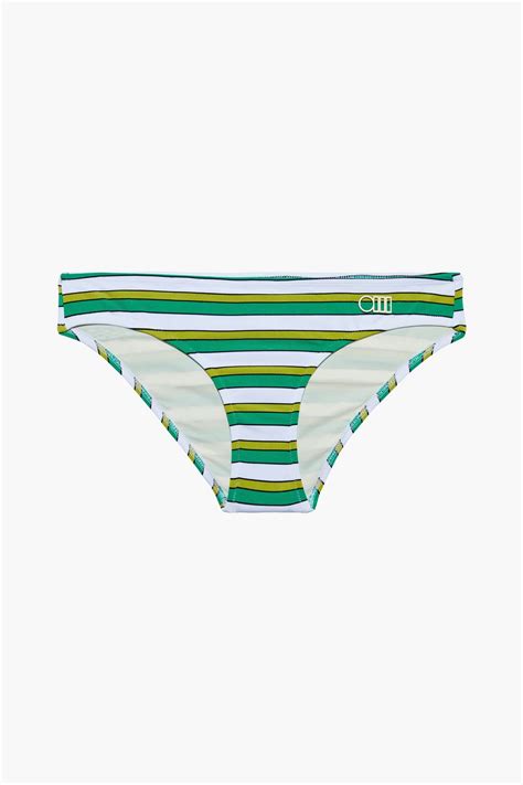 SOLID STRIPED The Elle Striped Low Rise Bikini Briefs THE OUTNET