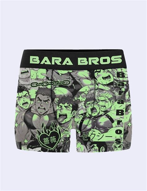 Green Bara Ahegao Mens Boxer Briefs Bara Bros