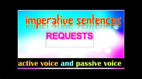 Imperative Sentences Requests In English Spoken English తెలుగు