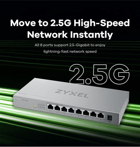 Zyxel MG-108 | 8-Port 2.5G Multi-Gigabit Unmanaged Switch | 2.5g switch ...