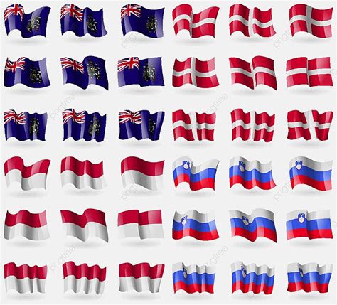 36 World Flags In Vector Format Symbolize Cloth Nationality Vector ...