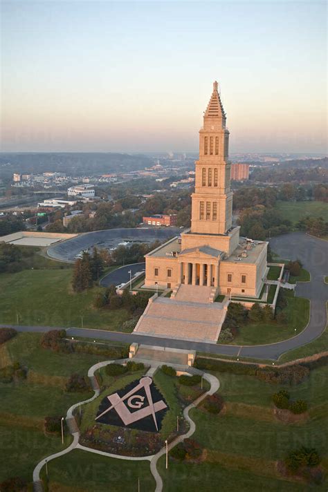 Usa Virginia Aerial Photograph Of The George Washington Masonic