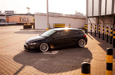 Black Vw Scirocco Rocking A Set Of Custom Jr Rims Carid Gallery