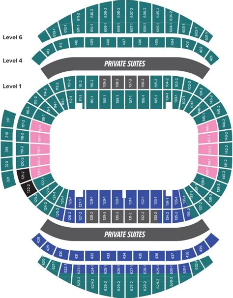 Stadium Australia Seating Chart with Rows and Seat Numbers 2024