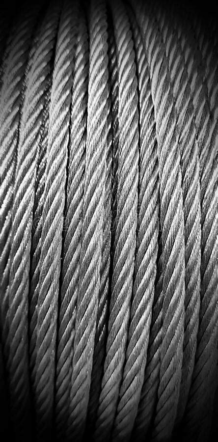 Close Up Background Of Stainless Steel Braided Cord With Space For Copy