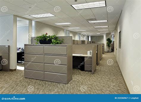 Office Space With Cubicles Stock Image Image Of Organized 22336967