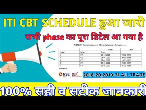 Iti Cbt Exam Schedule Iti Ncvt Cbt Exam Time Table Iti