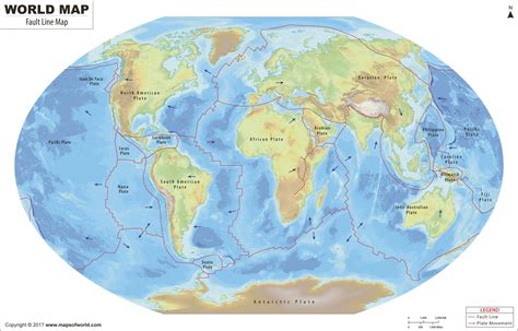 World Map Of Fault Lines - Map