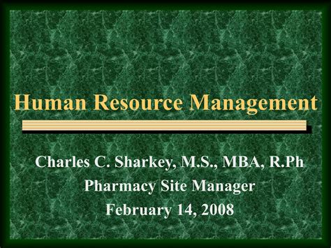 Human Resource Management Ppt