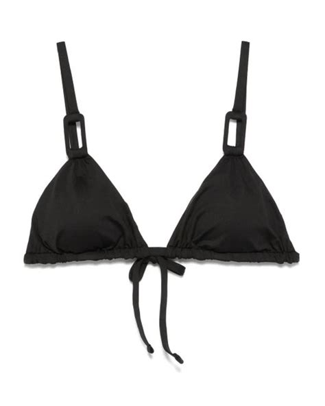 Fisico Triangle Cup Bikini Top In Black Lyst