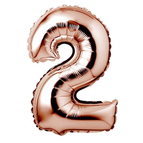 34 Giant Foil Rose Gold Number 2 Balloon Cazaar Gold Foil Balloons