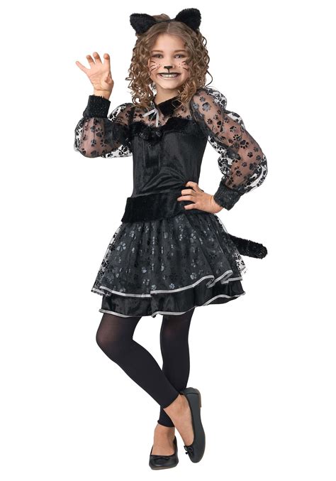 Kitten Tracks Costume Dress for Girls | Black Cat Costumes