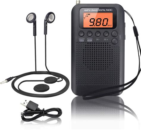 Radio Portable Mini Radio de Poche avec Haut Parleur FM AM Numérique