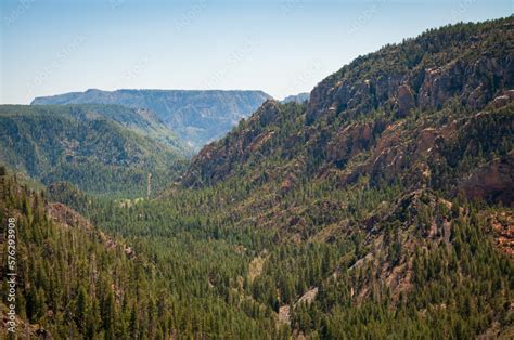 Overlook View into Oak Creek Canyon Stock Photo | Adobe Stock