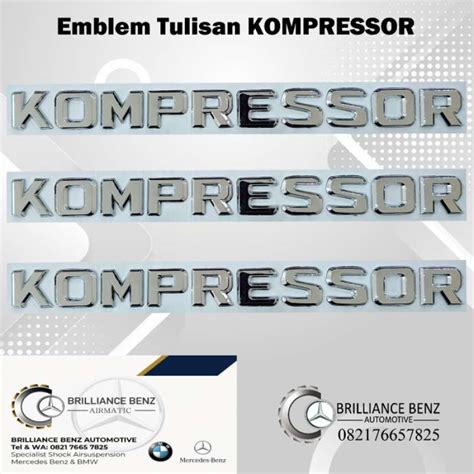 Promo EMBLEM TULISAN KOMPRESSOR MERCEDES BENZ EMBLEM BAGASI KOMPRESSOR