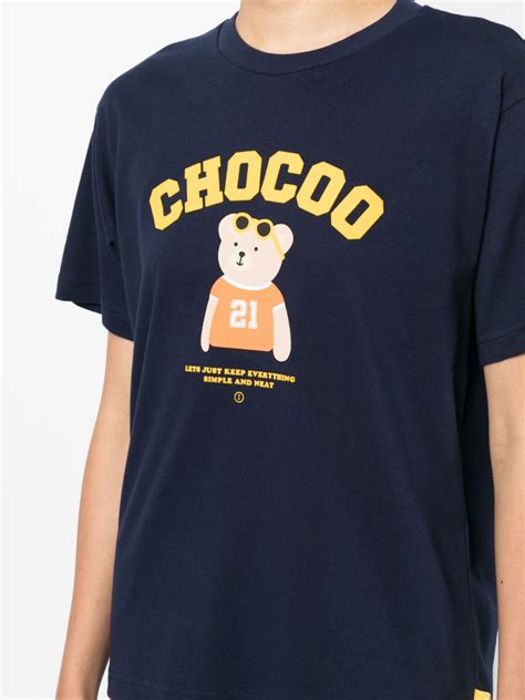 CHOCOOLATE Logo Print Cotton T Shirt Farfetch