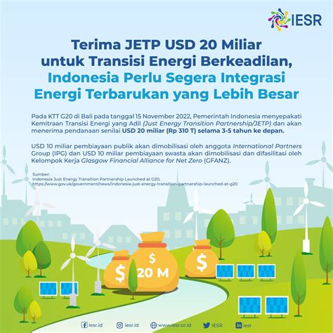 Terima JETP USD 20 Miliar Untuk Transisi Energi Berkeadilan Indonesia