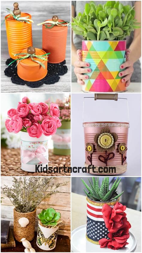 Recycled Tin Can Decoration Ideas - Kids Art & Craft