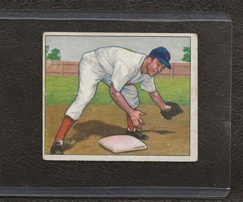 1950 Bowman Baseball Card 116 Virgil Stallcup Cincinnati Reds VG EX