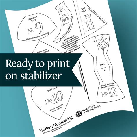 Modern Numbering PDF Supplement for Twelve Days Ornaments - Etsy UK