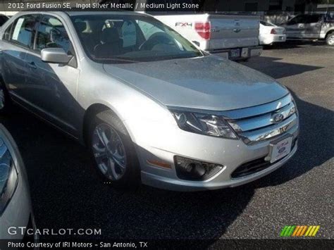 Ingot Silver Metallic 2012 Ford Fusion Se Medium Light Stone