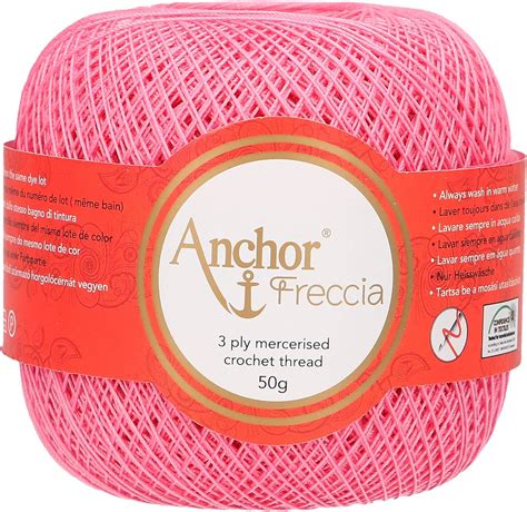 Anchor 4771020 Freccia Fil à crochet 100 coton Coton 00075 rose