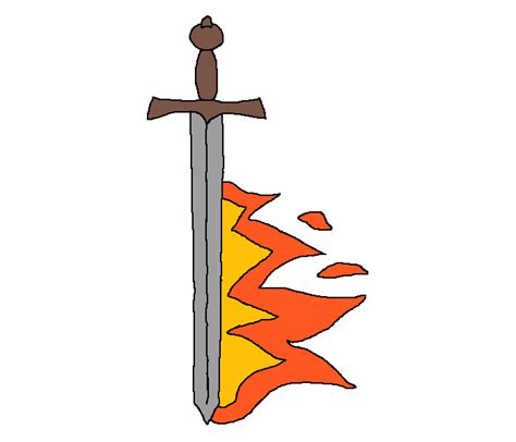 Pixilart Fire Sword By Gmbart11