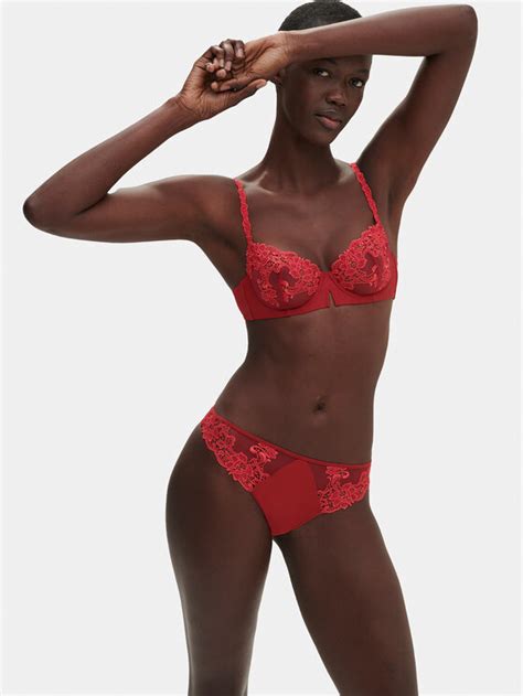 Simone Pérèle Soutien gorge à balconnet Saga 15C330 Rouge Modivo fr