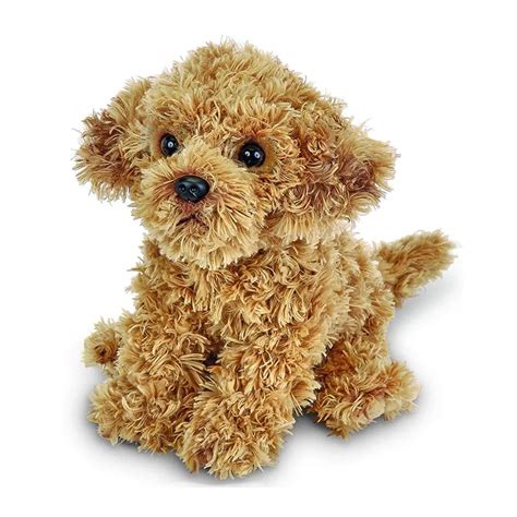 Affordable Goods Labradoodle Dog Golden Brown 10 Inch Fuzzy Plush