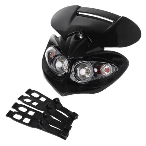 Universal Motocross Headlight Fairing Head Lamp High Low Beam Street