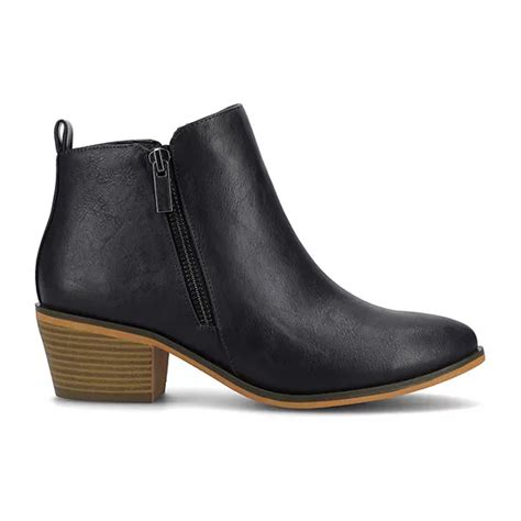 Journee Collection Womens Rebel Booties Block Heel Jcpenney