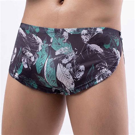 Tmoyzq Men S Soft Ice Silk Breathable Bikini Briefs Swimsuit Swimming Trunks Bulge Enhancing