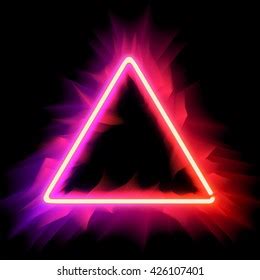 Neon Triangle Fire Vector Illustration On Stock Vector (Royalty Free ...