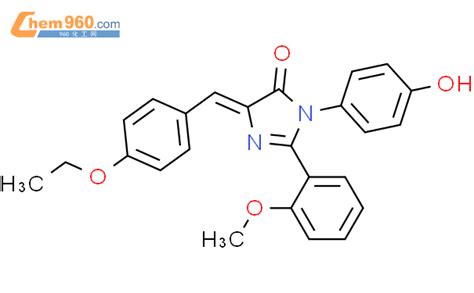 370092 56 15 4 乙氧基苯基亚甲基 35 二氢 3 4 羟基苯基 2 2 甲氧基苯基 4h 咪唑 4 酮化学式