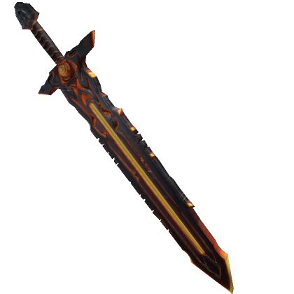 Black/Molten Lava Back Weapon Sword 's Code & Price - RblxTrade