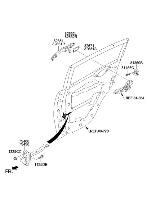 79480 3W000 Checker Assy Rear Door Lh Kia YoshiParts