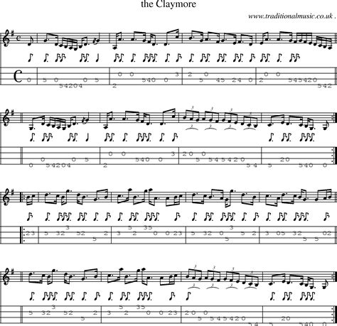 Scottish Tune Sheetmusic Midi Mp3 Mandolin Tab And PDF For The