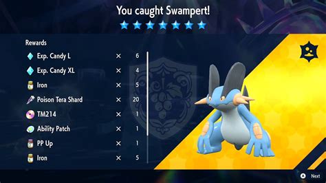 Star Swampert Tera Raid Bronzong Youtube