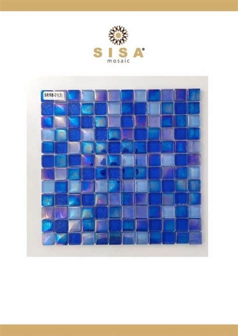 Aqua Blue Crystal Glass Mosaic Tile At Rs 125sq Ft Pisoli Pune