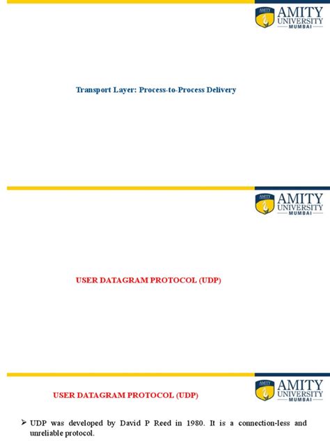 Lecture 4.2 Transport Layer - UDP Protocol | PDF