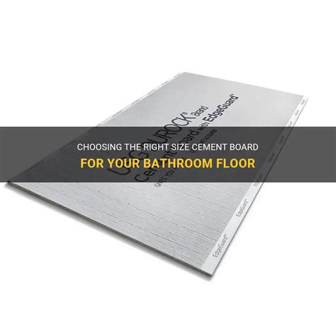 Choosing The Right Size Cement Board For Your Bathroom Floor | ShunShelter