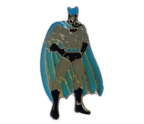 Batman Dc Comics Vintage Enamel Pin Lapel Badge Brooch T Etsy