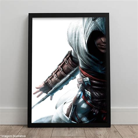 Quadro Assassins Creed Altair Ubisoft C Moldura A3 45x33 Elo7