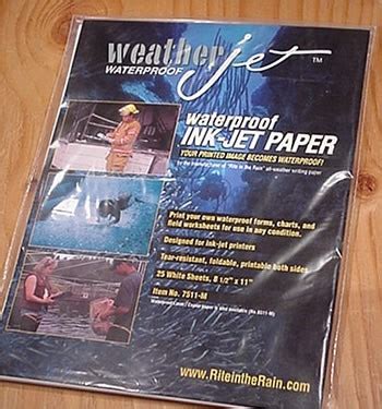 WeatherJet Waterproof Ink Jet Printer Paper - 25 - TheRitePaper.ca