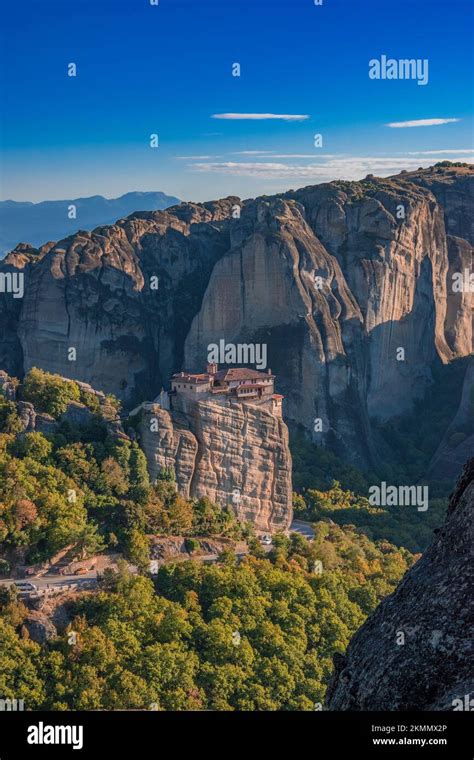 The Holy Monastery Of Roussanou Located At Meteora Was First