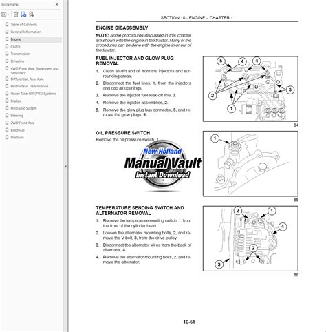 New Holland Tc35 Tc35d Tc40 Tc40d Tc45 Tc45d Tractor Service Manual Manual Vault