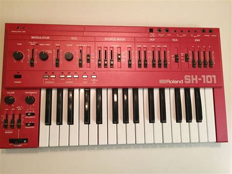 Matrixsynth Red Roland Sh 101 Keyboard Synthesizer