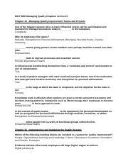 Mgt Managing Quality Chapters Thru Study Guide Docx Mgt