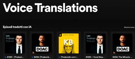 Voice Translation Spotify Traduce I Podcast Con L Ai