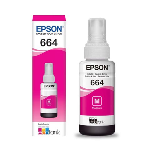 Tinta Epson T664120 Magenta Vermelho L110 200 210 Top Toner